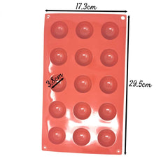 Molde Silicona Semiesfera 4 cm