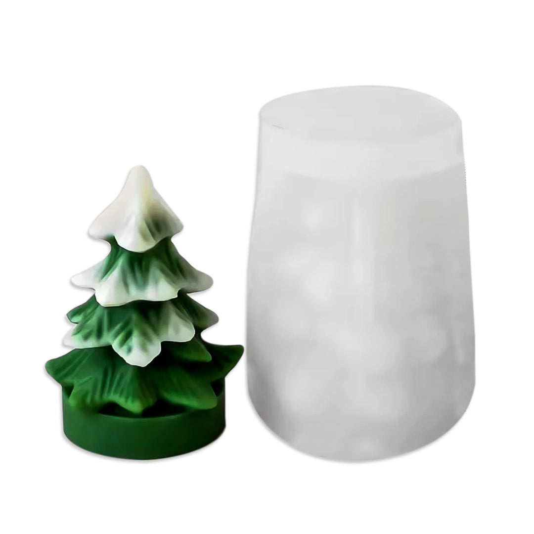 Molde Silicona Suave Mini Árbol de Navidad 3D 5 Cm
