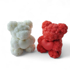 Molde Silicona Suave Oso Textura Rosas 3D