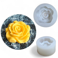 Molde Silicona Suave Rosa 3D Abierta