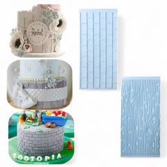 Placa Texturizadora Ladrillo y Corteza de Árbol x 2