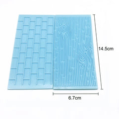 Placa Texturizadora Ladrillo y Corteza de Árbol x 2