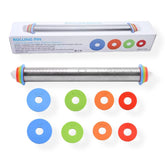 Rodillo Ajustable de Acero Inoxidable con Anillos Guía