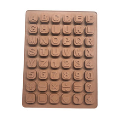 Molde Silicona Alfabeto Cubitos con Números y Símbolos