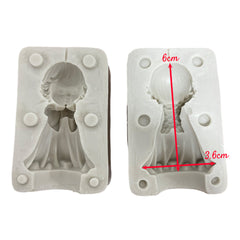 Molde Silicona Ángel Niña 3D Desmontable