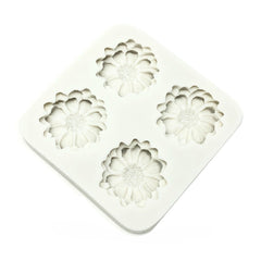 Molde Silicona Flor Camarena x 4 Cavidades