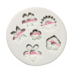 Molde Silicona Flores Mini x 6