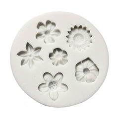 Molde Silicona Flores Mini x 6