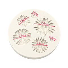 Molde Silicona Margaritas Mini Clásicas Surtidas