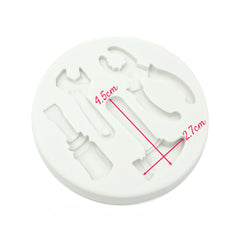 Molde Silicona Herramientas x 4