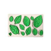 Molde Silicona Hojas Mini Surtidas x 12