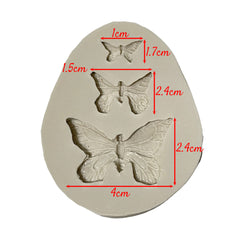 Molde Silicona Mariposas x 3 Tamaños