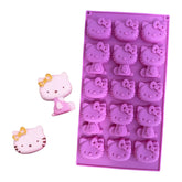 Molde Silicona Hello Kitty x 15