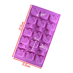 Molde Silicona Hello Kitty x 15