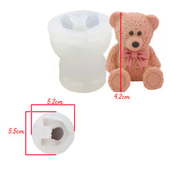 Molde Silicona Suave Oso Sentado 3d