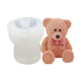Molde Silicona Suave Oso Sentado 3d