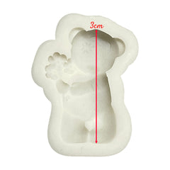 Molde Silicona Oso Con Flores Mini