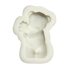 Molde Silicona Oso Con Flores Mini