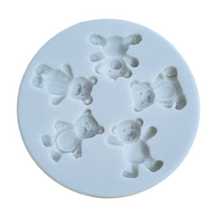 Molde Silicona Osos Mini x 5