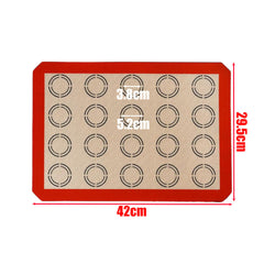 Tapete De Horneo Silicona 30 x 40 cm Con Guías Para Macarons