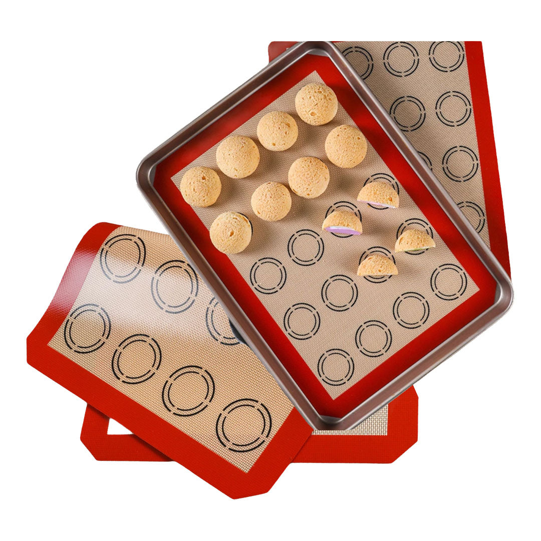 Tapete De Horneo Silicona 30 x 40 cm Con Guías Para Macarons