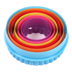 Cortadores Círculo Liso y Rizado x 6 Piezas