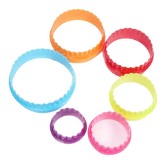 Cortadores Círculo Liso y Rizado x 6 Piezas