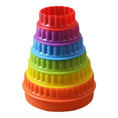 Cortadores Círculo Liso y Rizado x 6 Piezas