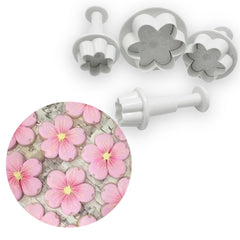 Cortadores Push Flor Melocotón x 4 Tamaños