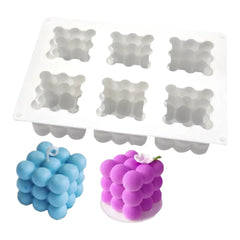 Molde Silicona Burbujas 3D x 6 Cavidades