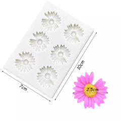 Molde Silicona Margaritas Mini x 6