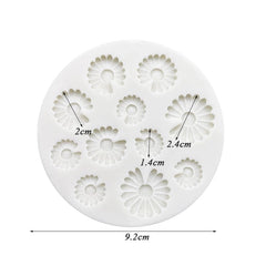 Molde Silicona Margaritas Surtidas Mini x 11