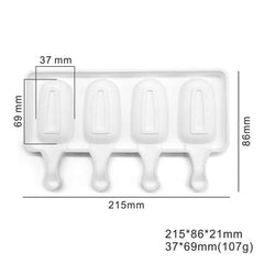Molde Silicona Paleta Clásica Pequeña