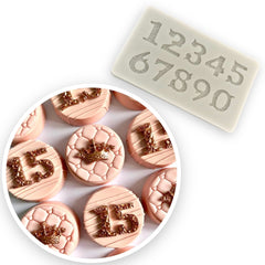 Molde Silicona Números Fancy