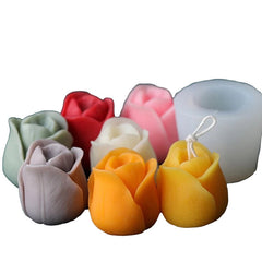 Molde Silicona Suave Tulipán 3D Abierto