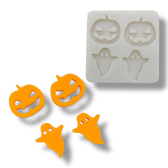 Molde Silicona Mini Calabazas y Fantasmas