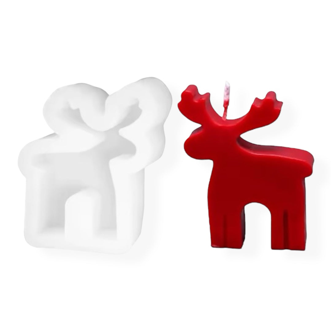 Molde Silicona suave 3D Alce Navideño