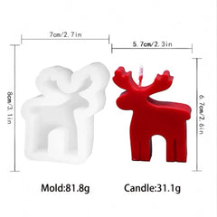 Molde Silicona suave 3D Alce Navideño