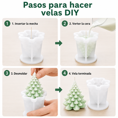 Molde Silicona Suave Árbol de Navidad 3D Mediano