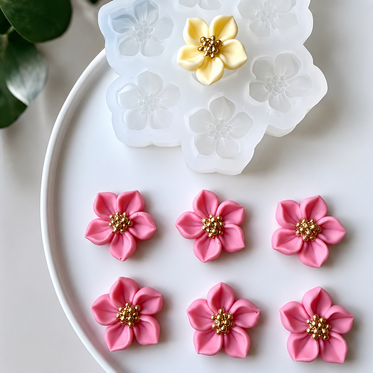 Molde Silicona Flor Cerezo Mini x 7