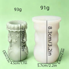 Molde Silicona Suave Bota Navideña 3D Santa