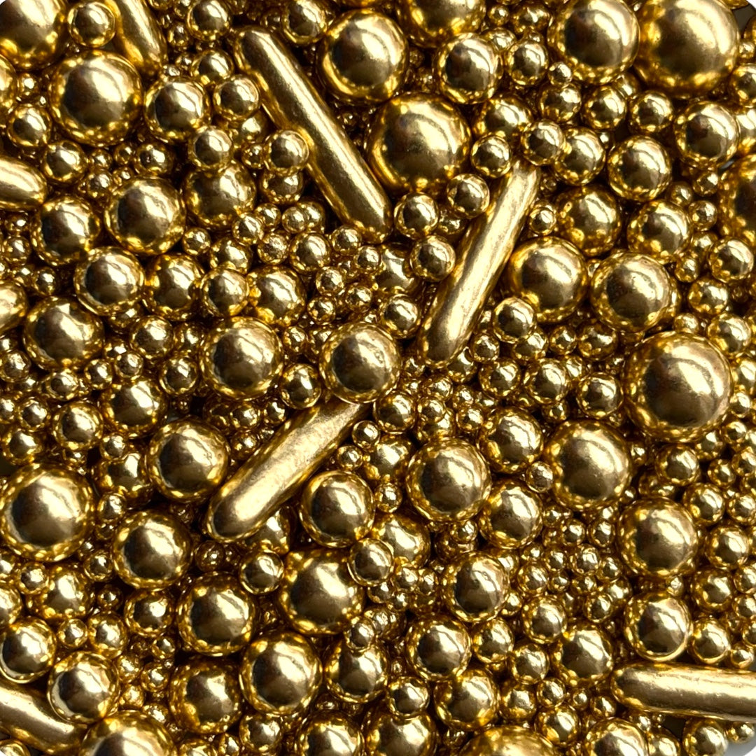 Sprinkles Mix Grageas De Lujo Oro Puro x 50 Gr