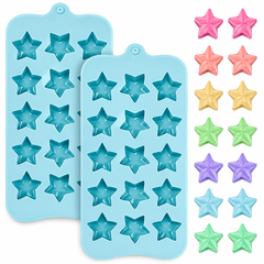 Molde Silicona Estrellas x 15