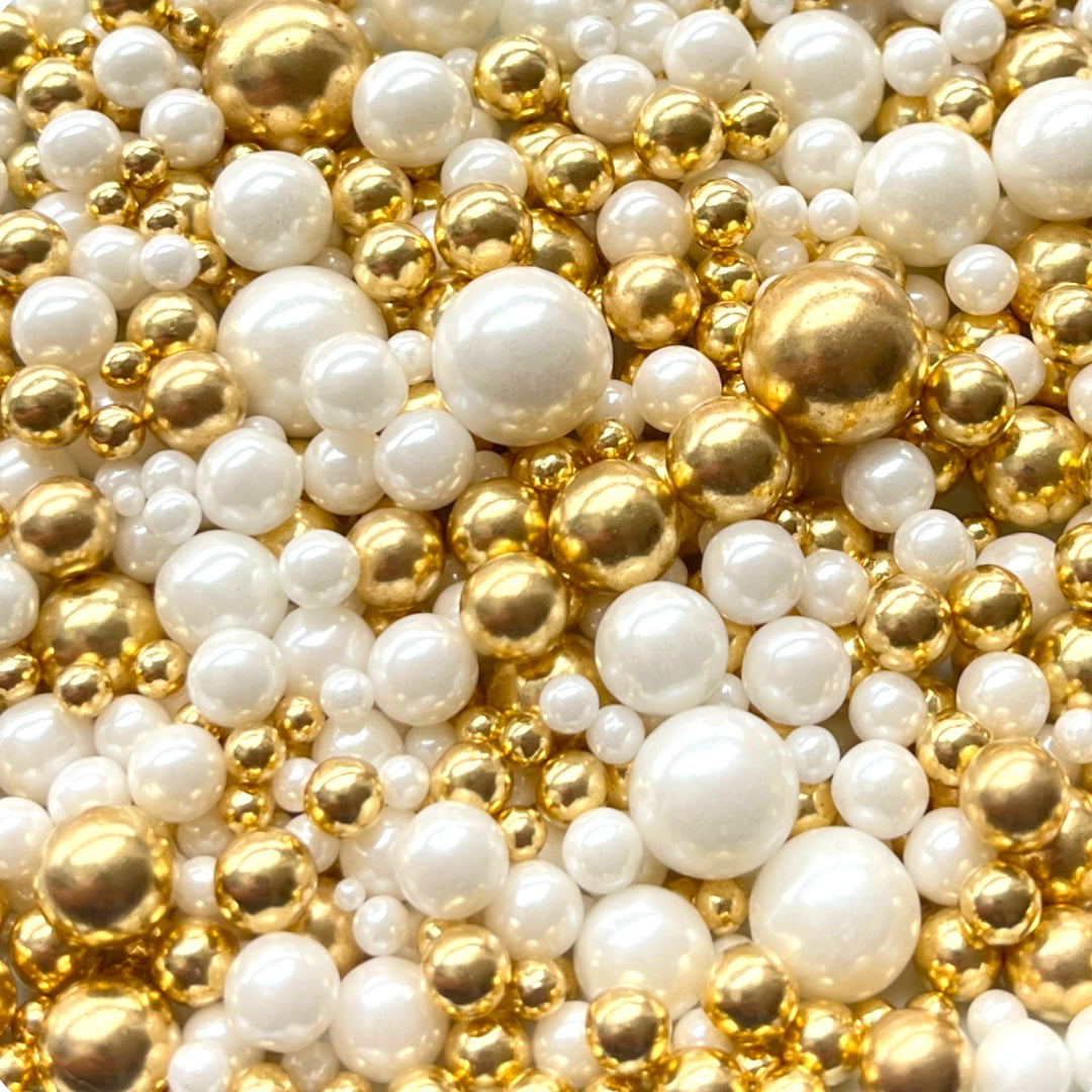 Sprinkles Mix Grageas De Lujo Gold Dream Pearls x 50 Gr