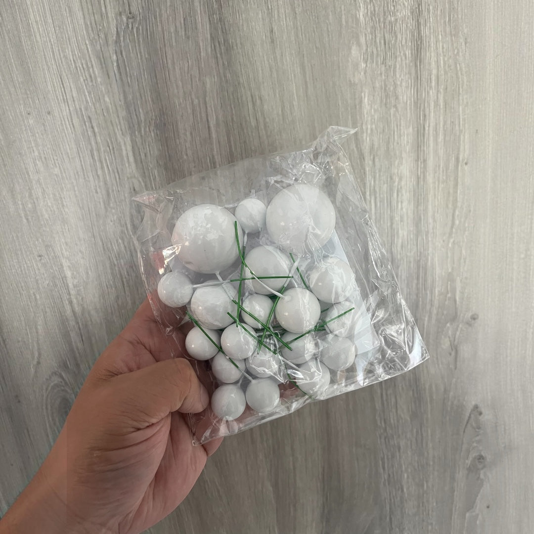 Esferas Decorativas Blanco x 19