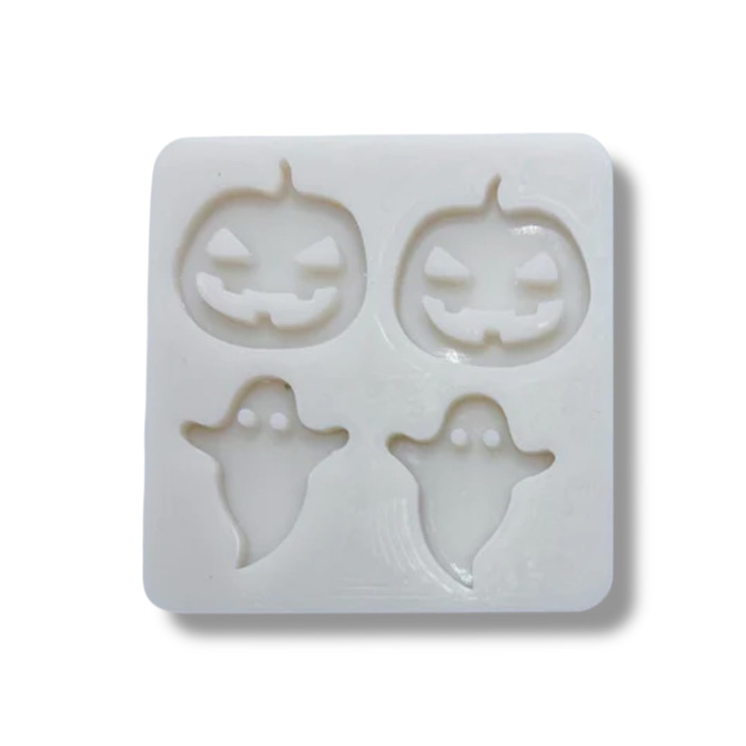 Molde Silicona Mini Calabazas y Fantasmas