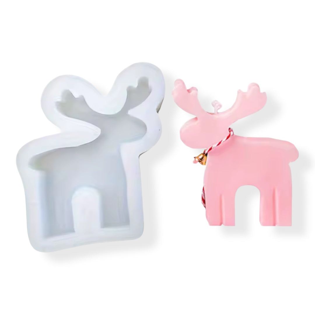 Molde Silicona suave 3D Alce Navideño