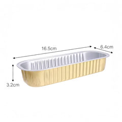 Molde Horneable Rectangular Dorado x 5