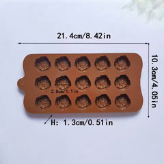 Molde Silicona Mini Bombones Rosas x 15