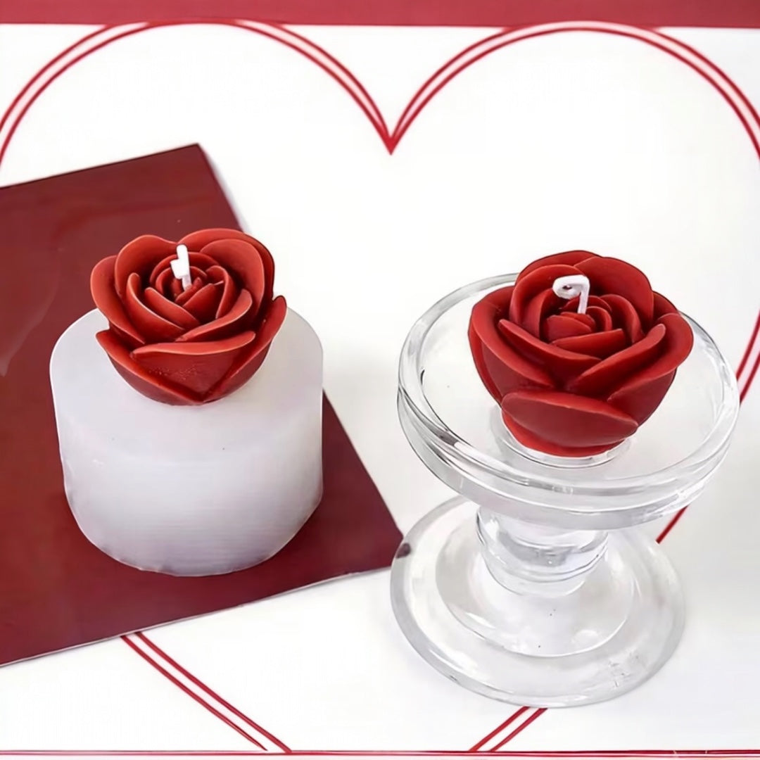 Molde Silicona Suave Rosa De Lujo 3D